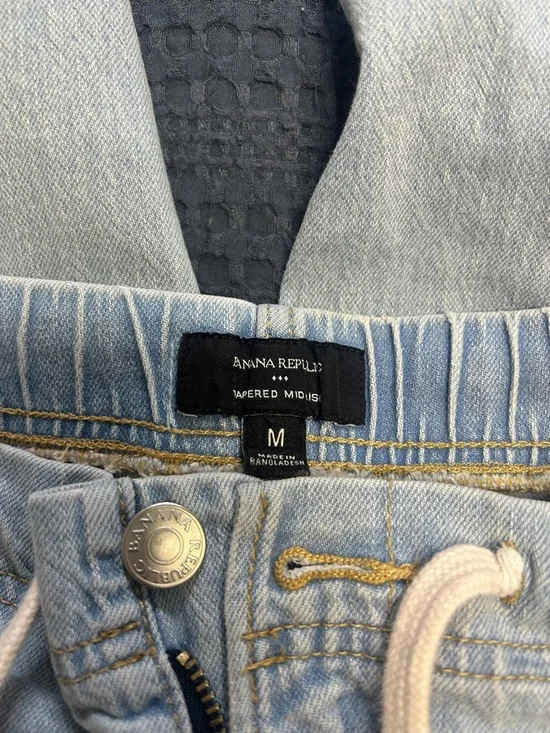 Banana Republic Light Blue Drawstring Denim Joggers - Picture 2 of 3